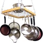 Cooks Standard Ceiling Mounted Wooden Pot Rack, 24...