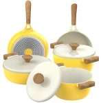 Vremi 8 Piece Ceramic Nonstick Cookware Set -