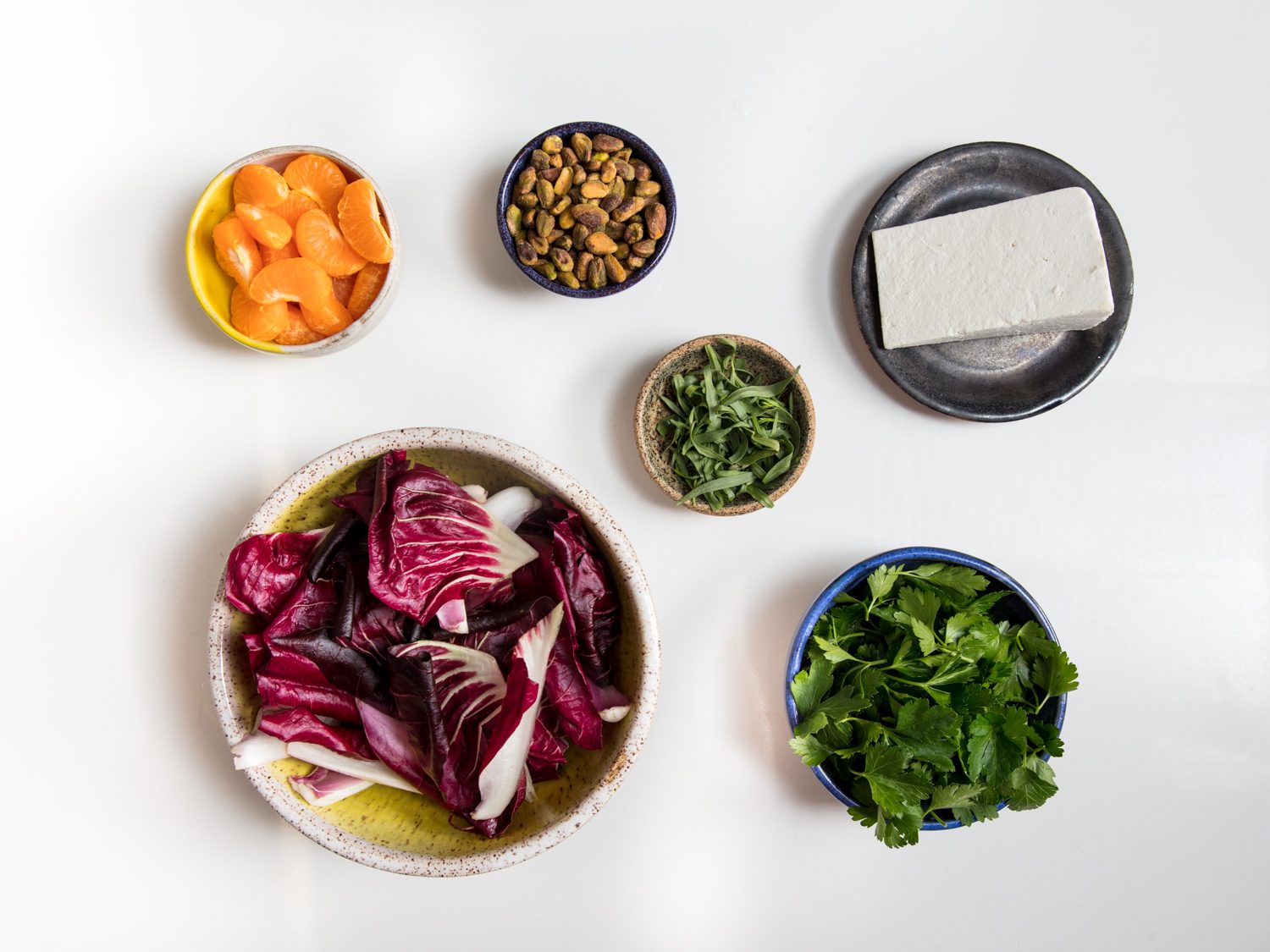 Ingredients for radicchio salad