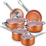 Nonstick Cookware Set, CUSINAID 10-Piece Aluminum