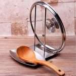 Kitchen Stainless Steel Pan Pot Rack Lid Rack