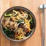 A bowl of Korean japchae