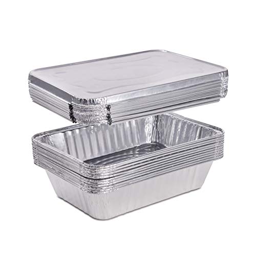 2 ¼ Pounds Disposable Aluminum Foil Pans with Lids - Cooks Pantry