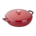 Staub Cast Iron 13003006 Braiser, 3.75-Qt, Cherry,