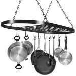 Sorbus Pot and Pan Rack for Ceiling with Hooks -