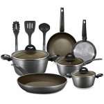 NutriChef 12-Piece Nonstick Kitchen Cookware Set -