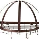 Old Dutch Half-Round Pot Rack with Grid & 12