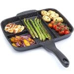 Non-Stick Frying Pan Fry Pan 5 in 1 Divided Grill