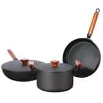 Cooking Pot, Frying pan,5 Piece Nonstick Iron