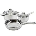 Cookware Set,3-Piece,Saucepan, Casserole, Milk