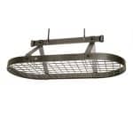 Handcrafted 36" Oval Hanging Pot Rack w 18 Hooks