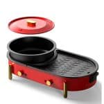 Electric 2 in 1 Grill Electric Grill Hot Pot with