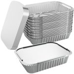 WANBAO 50 PACK 8.3"x6.2" Disposable Tin Foil Pans