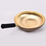 UNbit Brass Wok Hand Hammered Copper Wok Uncoated