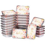 50 Pack Aluminum Pans with Lids Foil Pans with