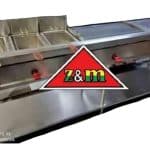 Generic Triple Fryer with Two Griddles 80 x 40 for