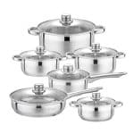 VKEID Cookware Set 12-Piece Kitchen Stainless