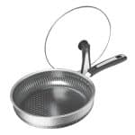 ZUIAI Stainless Steel Flat Bottom Deep Frying Pan