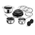 HexClad 3 Piece Cookware Set, 5.5 Quart Saute Pan