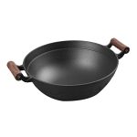 AS Know US Cast Iron Pot, Iron Wok Binaural