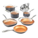 12 Piece Cookware Set, Non-Stick Copper Coating