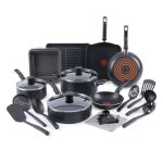 21-Piece Nonstick Cookware Set, Black Kitchen