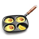 Frying Pan Skillet Cast Iron 4 grids Fried Egg