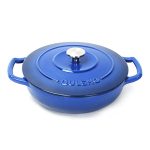 Enameled Cast Iron Covered Casserole Skillet