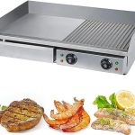 BTURYT Commercial Electric Griddle Stainless Steel