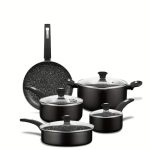 HJZSZX 9 PCS Nonstick Cookware Set Pots and Pans