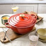 Enameled Cast Iron Skillet - Covered Casserole