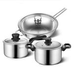 6 Piece Cookware Set Stainless Steel Household