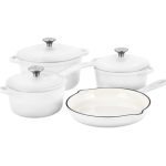 HJZSZX Enameled Cast Iron Cookware Set 7-Piece Set