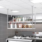 Kitchen Hanging Shelf, 2-Layer Stainless Steel