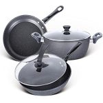 Light Grey Cookware Set Soup Pot Set Frying Pan