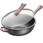 Maifan Stone Non Stick Frying Pan with Glass Lid